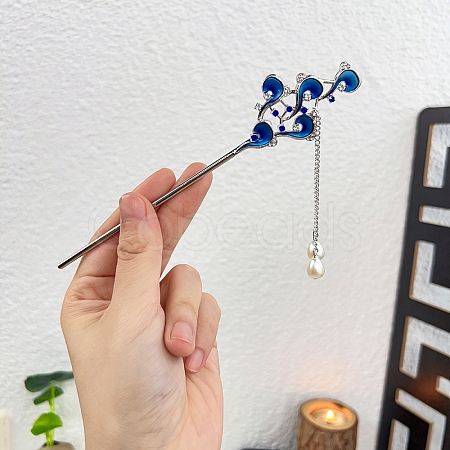 Alloy Enamel Claw Hair Sticks PW-WG4644E-04-1