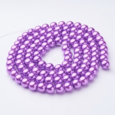 Glass Pearl Beads Strands HY-8D-B15-1