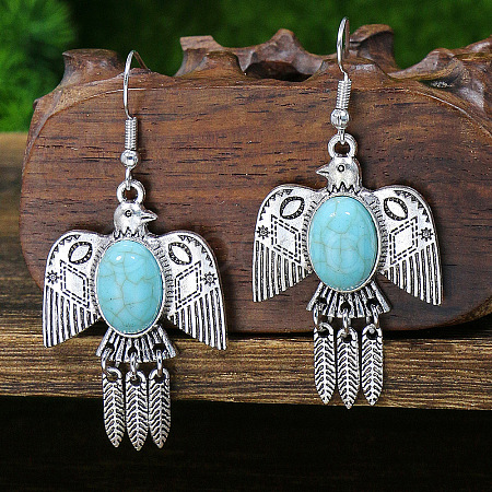 Elegant and Stylish Turquoise Earrings with Unique Personality Charm FF3029-7-1
