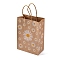 Daisy Flower Paper Gift Tote Bags, Shopping Bags with Paper Twine Handles, Rectangle, BurlyWood, 20.1x14.8x0.2cm, Unfold: 8.1x14.8xx20.7cm