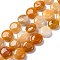 Natural Topaz Jade Beads Strands, Flat Round, 16x6.5~7mm, Hole: 1.2mm, about 25pcs/strand, 14.96~15.35 inch(38~39cm)