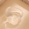 Resin Finger Rings for Women, Clear, Inner Diameter: 17mm