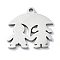 Non-Tarnish 304 Stainless Steel Charms, Laser Cut, Couple with Umbrella Charm, Stainless Steel Color, 14x14.5x1mm, Hole: 1.2mm