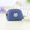 Animal Canvas Wallets, Bag with Keychain Clasp, Royal Blue, 11x11.5x2cm