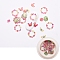 Paper Cabochons, Nail Art Decorations Accessories, Mixed Shapes, Orchid, 4.5~10x5.5~10x0.2mm, about 50pcs/box