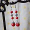 High Quality Ethnic Style Jewelry, Turquoise Long Exaggerated Earrings, Red, Platinum