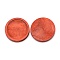 Wood Cabochon Settings, Flat Round, Orange Red, 31x5mm, Inner Diameter: 25.5mm