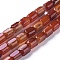 Natural Agate Beads Strands, Dyed & Heated, Column, Orange, 20x15mm, Hole: 1.2mm, about 19pcs/strand, 14.76 inch(37.5cm)