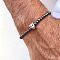 6mm Round Frosted Synthetic Non-magnetic Hematite Beaded Stretch Bracelets, Leopard Bracelets for Women Men