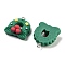 Christmas Theme Opaque Resin Pendants, Christmas Charms, Holly Leaves, 26x23x9mm, Hole: 2mm