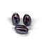 Handmade Porcelain Beads, for Necklace Decoration and Handmade DIY Material, Rice Shape, Purple, 24x16mm, Hole: 3mm