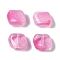 Baking Paint Glass Beads, Nuggets, Hot Pink, 8x9.5x5mm, Hole: 0.8mm