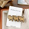 Acrylic Cartoon Cats Alligator Hair Clip, Sandy Brown, 67x20mm