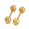 304 Stainless Steel Ear Plug Gauges, Golden, Round, 4mm