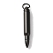 304 Stainless Steel Openable Pendants, with Jump Ring, Bullet Charm, Black, 42.5x6.5mm, Hole: 6mm