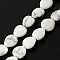 Natural Howlite Bead Strands, Heart, White, 10x10x5mm, Hole: 1mm, about 40pcs/strand, 15.3 inch