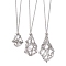 Non-Tarnish 3Pcs 3 Styles 304 Stainless Steel Macrame Pouch Necklace Makings, Rope Chains, Stainless Steel Color, 17.56~29.02 inch(44.6~73.7cm), 1pc/style