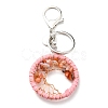 Natural Red Agate Keychains TREE-PW0001-04B-1