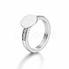 Elegant stainless steel round diamond ring suitable for daily wear for women. LL7523-4-1