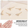 BENECREAT 80Pcs Brass Stud Earring Findings KK-BC0009-38-3