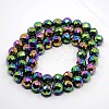 Grade A Electroplate Magnetic  Synthetic Hematite Beads Strands X-G-O004A-09-1