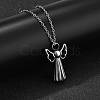 304 Stainless Steel Angel Urn Ashes Necklaces STAS-Z106-06P-2