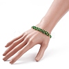 Glass Braided Flower Link Bracelet for Women BJEW-TA00130-01-3