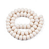 Opaque Solid Color Glass Beads Strands GLAA-R217-01-A11-2