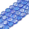 Electroplate Transparent Glass Beads Strands EGLA-N002-27-C03-1