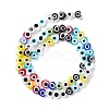 Handmade Evil Eye Lampwork Beads Strands LAMP-F023-A-4