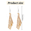 ANATTASOUL 7 Pairs 7 Colors Aluminum Mesh Sequin Rhombus Dangle Earrings for Women EJEW-AN0001-71-2