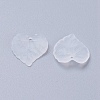 Transparent Frosted Acrylic Leaf Pendants X-PL591-1-2