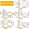 BENECREAT 20 sets 5 Styles Alloy Toggle Clasps FIND-BC0002-70-2