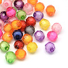 Faceted Round Transparent Acrylic Beads TACR-Q010-14mm-M-1