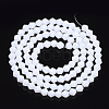 Opaque Solid Color Glass Beads Strands X-GLAA-Q080-4mm-B05-2