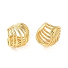 Rack Plating Brass Multi Lines Cuff Earrings EJEW-Z019-28G-2
