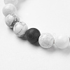 Natural Howlite Stretch Bracelets BJEW-P185-C02-2