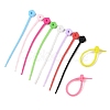Flower Shape Silicone Cable Zip Ties AJEW-C034-01-1