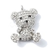 Rack Plating Brass Pave Cubic Zirconia Pendants KK-M282-40P-1