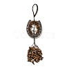 Natural Tiger Eye Chip Tree of Life Pendants Decoration G-F733-06E-1