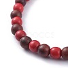 Natural Rosewood Beads Stretch Bracelets BJEW-JB04662-4