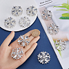 Gorgecraft 10Pcs 3-Hole Alloy Rhinestone Button BUTT-GF0003-55-3