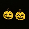 Halloween Theme Rack Plating Luminous Alloy Enamel Pendants ENAM-N056-229P-2