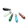 Natural & Synthetic Mixed Stone Pointed Pendants G-T002-28M-1