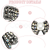 WADORN 2Pcs Bowknot Polyester Rhinestone Shoe Decorations AJEW-WR0002-37-3