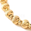 Brass Grooved Rondelle Beaded Bracelets for Women BJEW-G711-09G-2