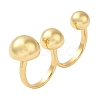 Brass Double Finger Rings RJEW-Q778-55G-2