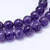 Natural Amethyst Round Bead Strands X-G-M212-6mm-01B-1