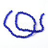 Half-Handmade Transparent Glass Beads Strands GB4mmC24-3