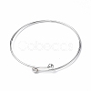 Tarnish Resistant Adjustable 304 Stainless Steel Wire Cuff Bangle Making MAK-F286-02P-1